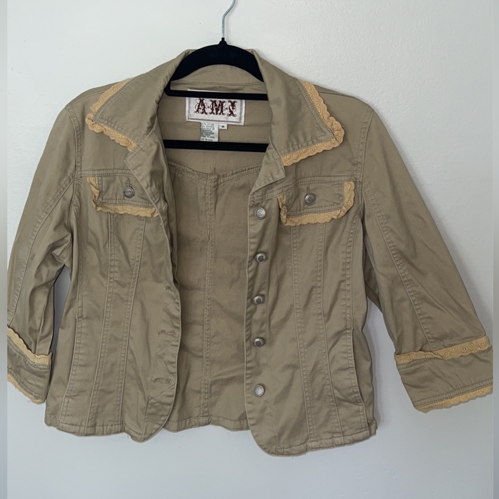 Vintage AMI lace cropped jacket